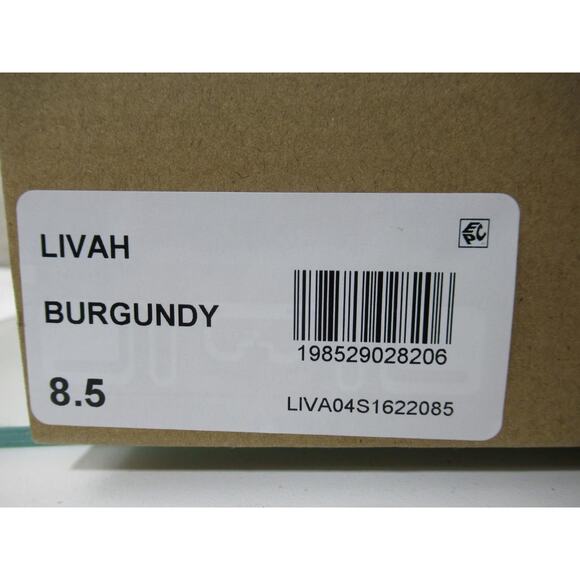 Steve Madden Livah Size 8.5 Knee High Block Heel Dress Boots Zip Burgundy - Picture 8 of 8